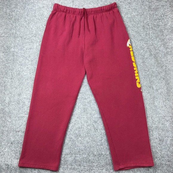 Washington Redskins Pants Mens 2XL Red Sweatpants Pockets NFL Football Y2K - Picture 1 of 10